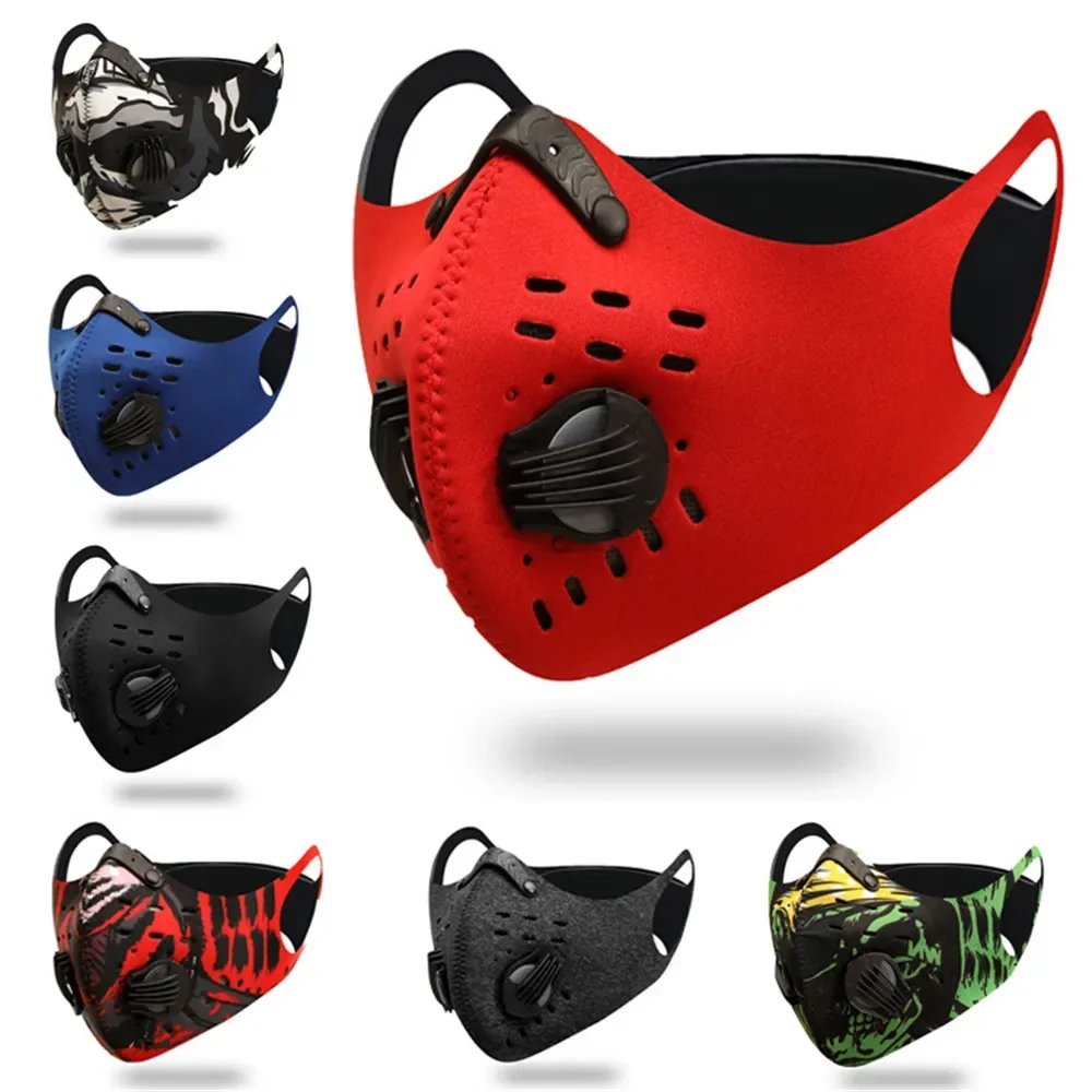 

Cycling Mask Men and Women Wind and Dustproof Bicycle Equipment Cold and Warm Mask Half Face Running Breathable Activated Carbon