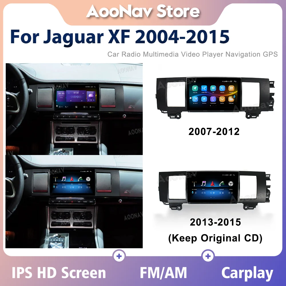 128GB Dual System Android Car Stereo For Jaguar XF 20042015 Car