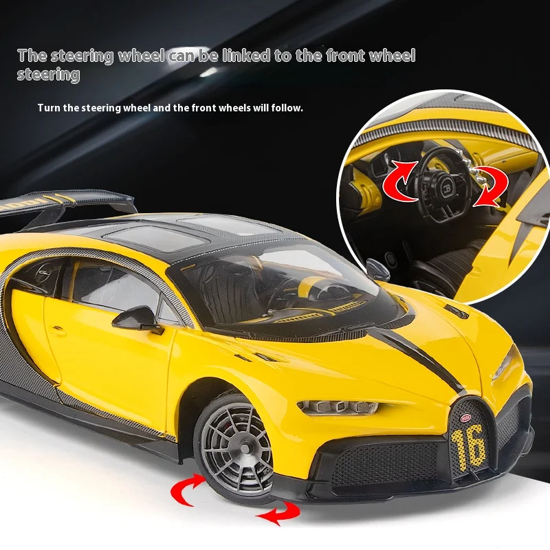 ブガッティシロン イエロー ミニカー 1:18 ライト点灯 サウンド ドア開閉 Amazon | ミニカーモデル 1:18 ブガッティ シロン スーパー
