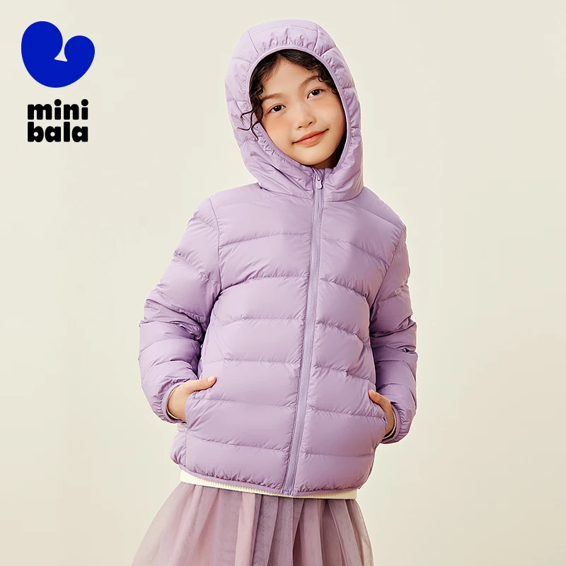 미니 발라 2025 아동용 다운 재킷 가볍고 따뜻한 겨울 코트, 방풍 방수 파카 소년 소녀 야외용 스노우 재킷
