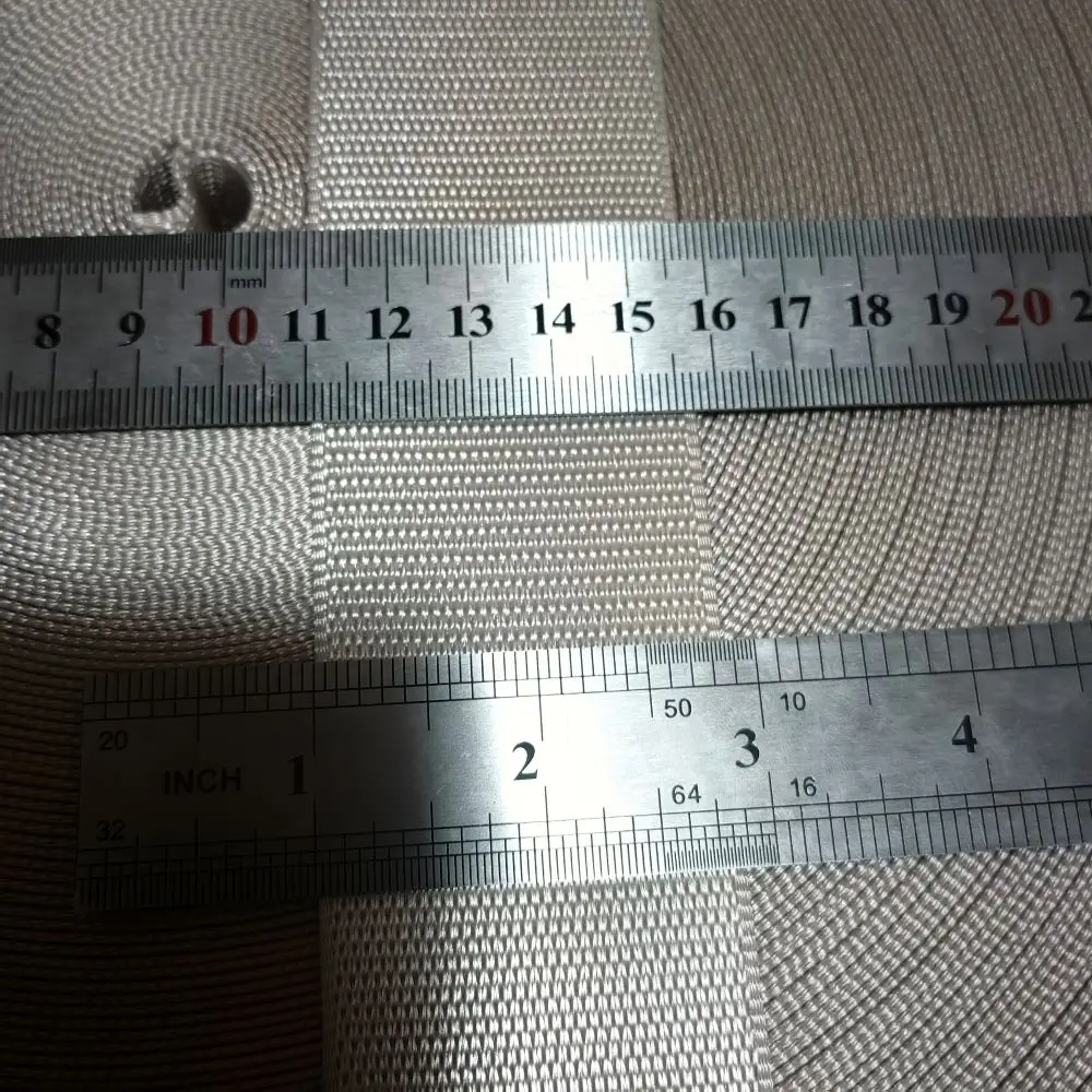 JOORMOM 3-30M 오프 화이트(F16) 유럽식 잠금 장치가 있는 낚싯줄 안전벨트 개조 고강도 폴리에스터 자동차 안전벨트 웨빙