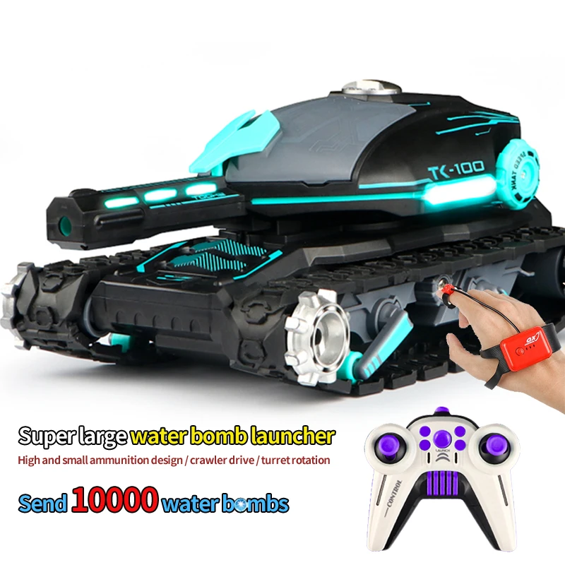 1:16 RC Water Bomb Tank Car Remote Control Watch Gesture Sensor 2.4G Radio Track Drive Multiplayer Electronic Toy for Gifts |