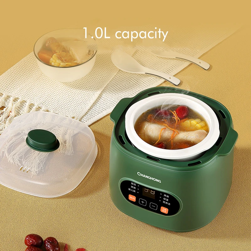 Mijoteuse électrique multifonction pour bébé enceinte, cuiseur vapeur, pot  en céramique, cubilose, soupe, Leurs oût, tonique, complément chauffant,  réchauffeur, 1,0 L - AliExpress