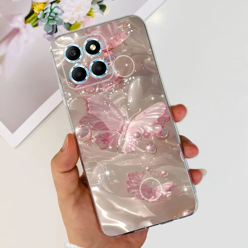 Fashion Butterfly Flower Soft Silicone Shockproof Phone Case Cover