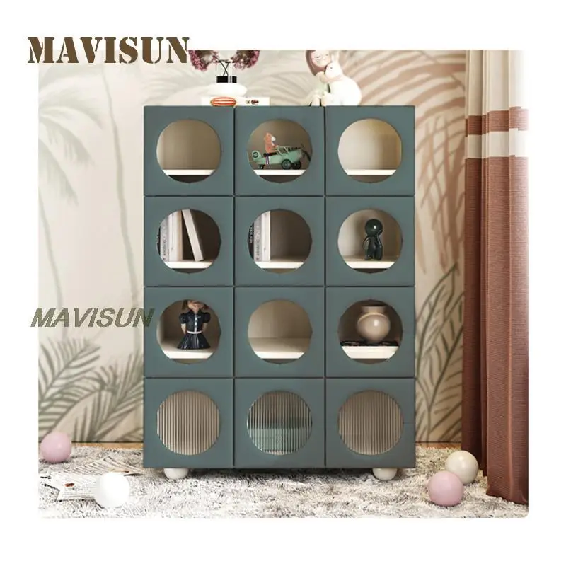 Italian-Style Children's Bookcase Combination Storage Cabinet For Home Students To Draw a Book Shelf Girl Toy Locker In Luxury