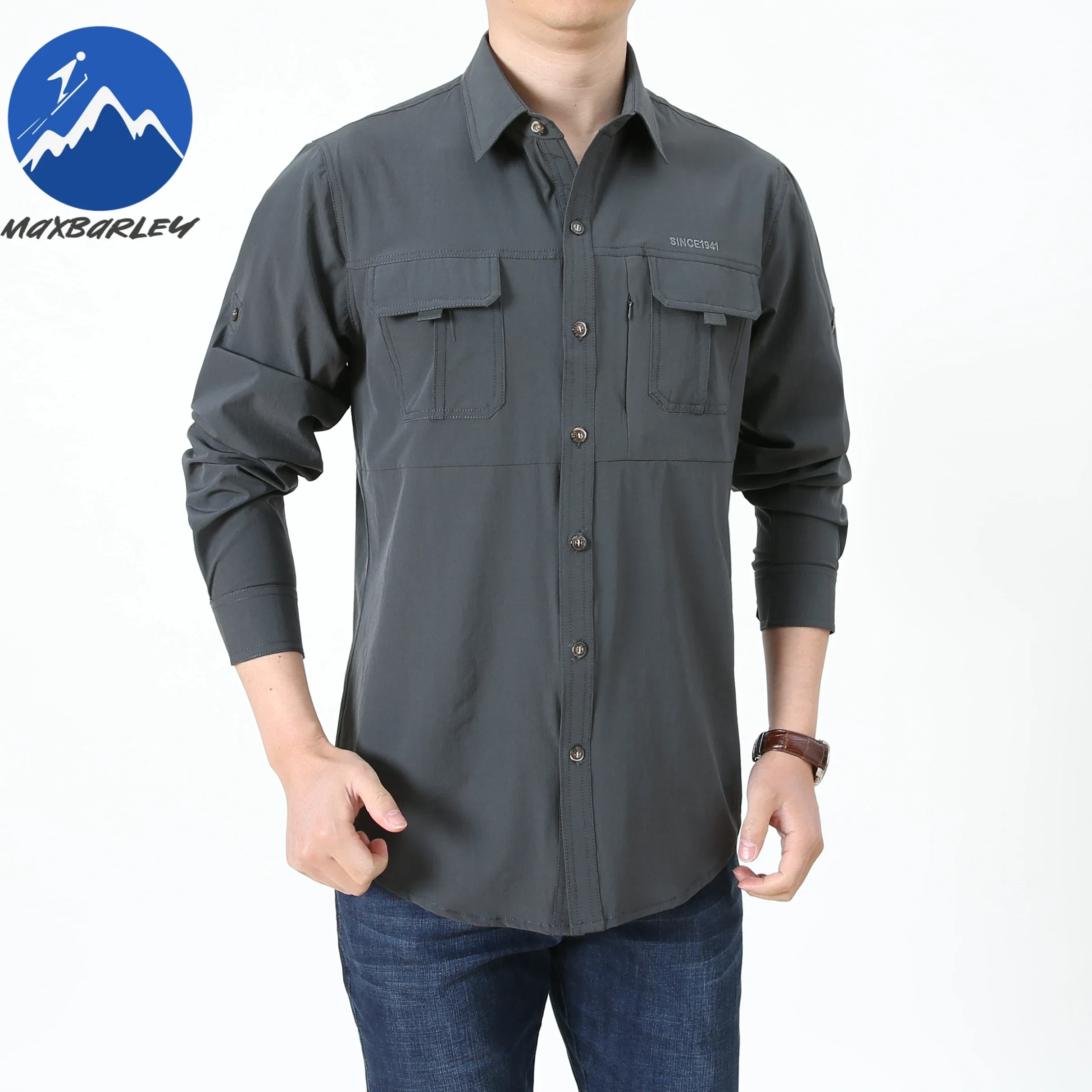 Mejor Precio En A Granel Chemises De Pêche Dété Pour Hommes, Sweat À Capuche À Manches Longues Raaîchissant UPF 50 Survêtement Rash Guard Pour Course À Pied, Randonnée, Jogging Chemise Respirante À