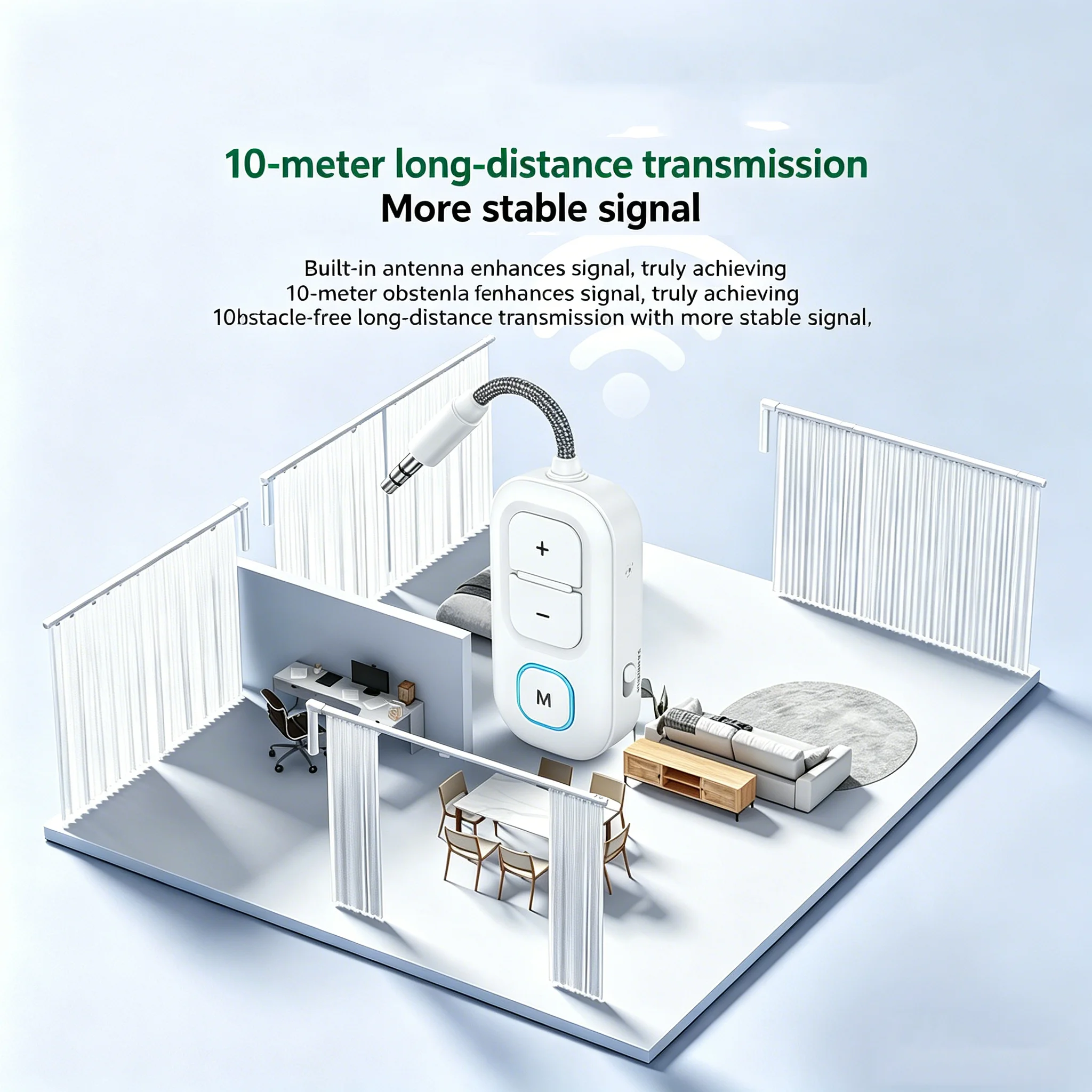 KEBIDUMEI 블루투스 6.0 오디오 송신기 수신기 3.5MM AUX Hifi 스테레오 음악 무선 어댑터 (자동차 비행기 TV ,Bluetooth 6.0 Audio Transmitter Receiver P