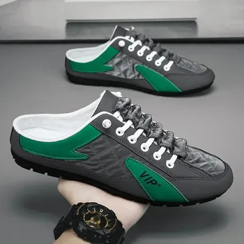 Summer Slippers for Men Trendy Men's Flat Bottom Casual Shoes Soft Sole Support Shoes Men's Sneakers - Image 3