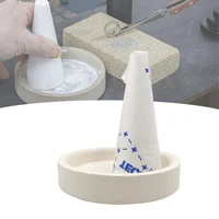 TECHNIQUE Borax Cone Premium Soldering Flux Anti-Oxidation Jewelry Making Gold/Silver Welding Borax Bar and Ceramic Dish