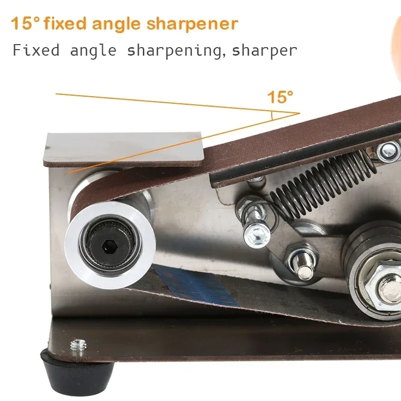 Mini Electric Belt Sander Polishing Machine Multifunctional Grinder Belt Sander 7 Gears Adjustable Cutter Edges Sharpener 5
