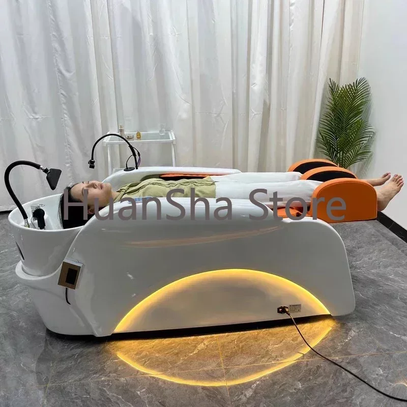 Head Spa Beauty Salon Chair Professional Stylist Japanese Shampoo Chair Hairdressing Massage Silla Peluqueria Furniture LJ50SC
