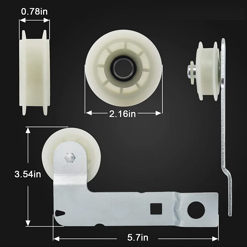 Dryer Drum Belt and Idler Pulley and Pulley Kit Compatible with May-tag,Ken-more Dryers 661570VP 661570V PS11726337 tumble dryer belt
