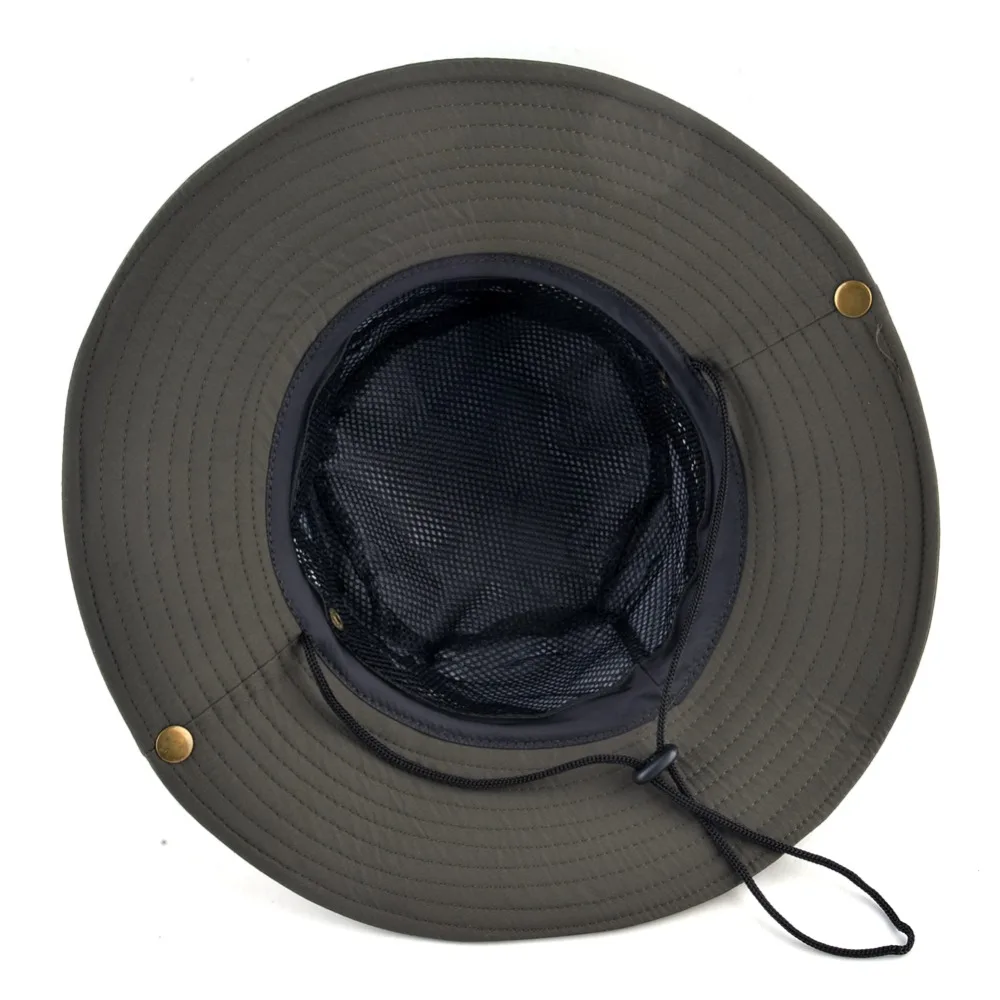 Solid color Sun Hats for Men Outdoor Fishing cap Wide Brim Anti-UV beach caps women Bucket hat Summer Hiking camping
