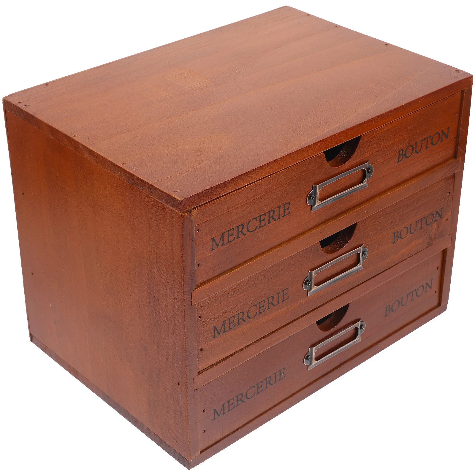 

Drawer Type Desk Organizer 3-Tier Sundries Storage Box Wooden Small Drawer For Jewelry Trinket Stationery Display 25x19x17.5cm