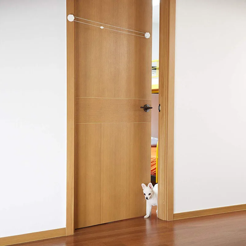 Punch-Free Dog Gate Automatic Door Closer Adjustable Pet Cat Door Gate Two-way Opener Controllable Entry Train Tool cat door,pet door