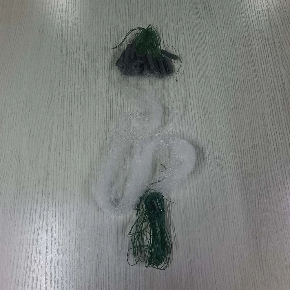 나일론 스트립 낚시 그물 모노필라멘트 아가미 그물 3겹 붕어 물고기 트랩 케이지 그물 낚시 도구 8x0.7m 액세서리
