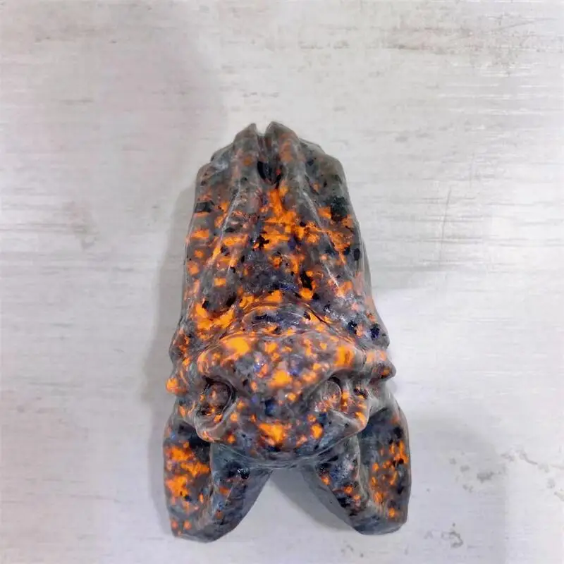 

8 см натуральный йоперлит летучая мышь Хрустальная резьба лечебный энергетический камень Хэллоуин украшение для дома детский подарок на день рождения 1 шт.