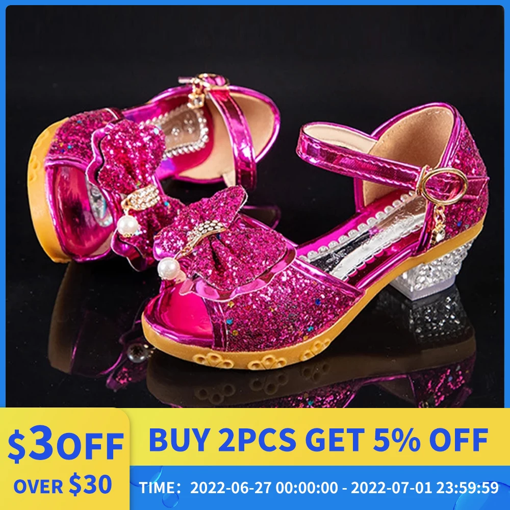 Zapatos Tacon Niña Purpurina Zapatos De Princesa Para Niñas