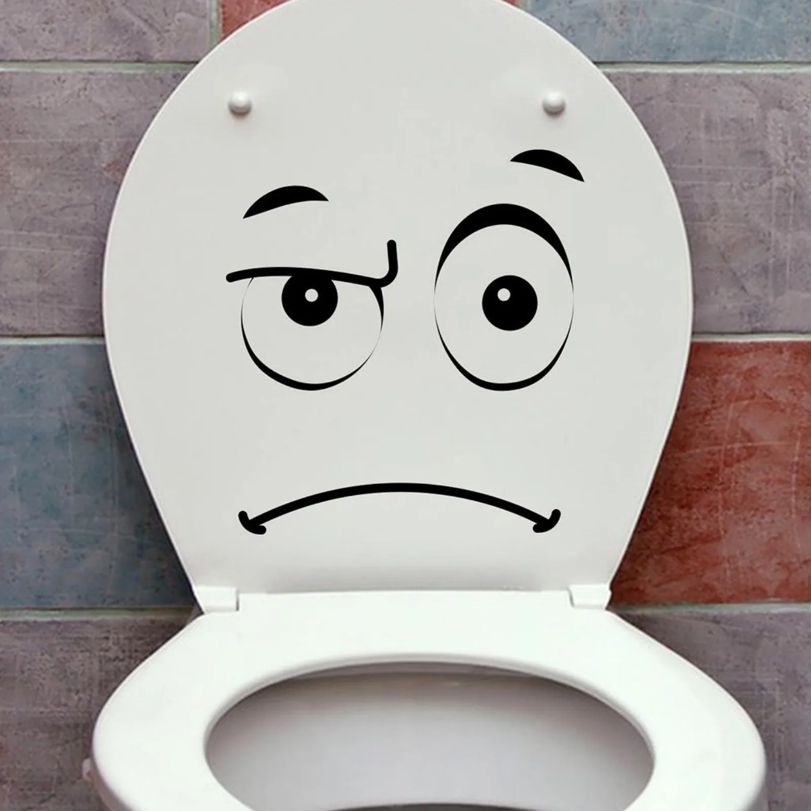 Washroom Toilet Seat Stickers Put ME Down Monster Smiley Face Wall Art Decal Sticker Funny Kids Potty Training