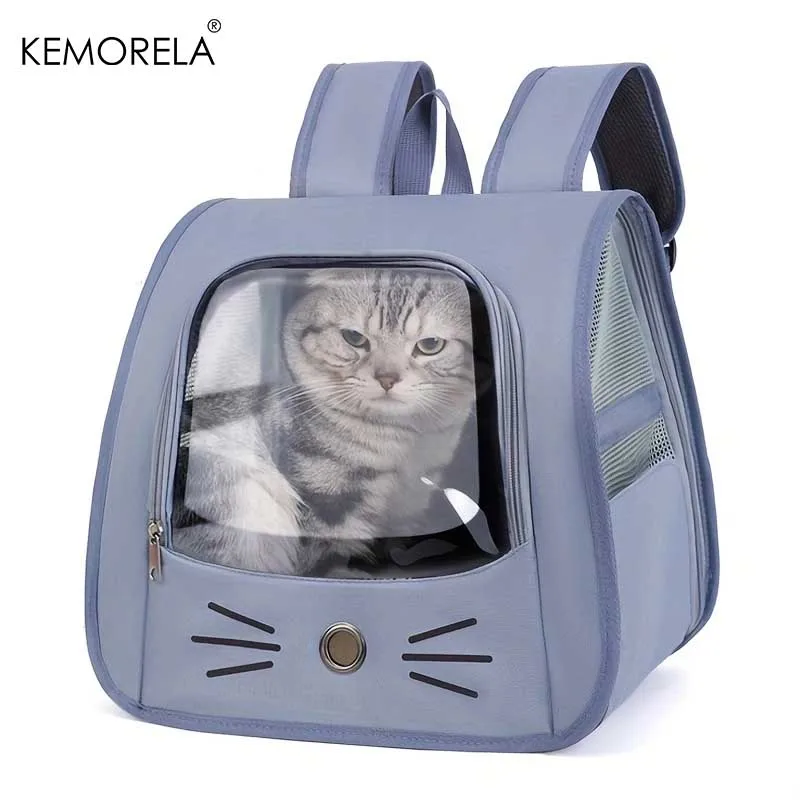 Pet Carrier Backpack Large Cat Backpack Transparent Breathable Portable Bag Cat And Dog Supplies 1Pcs