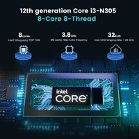 Topton New M1 Firewall Router 12th Gen Alder Lake I3 N305/N100 4x Intel 2.5G LAN Pocket Mini PC Type-C Proxmox/ pfSense/ ESXi 2