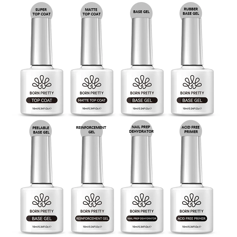 BORN PRETTY 10ml Super Top Base Coat Nail Gel polish Matte Top Coat Enhancer Varnish Semi Permanent Soak Off UV LED Nail Art 4