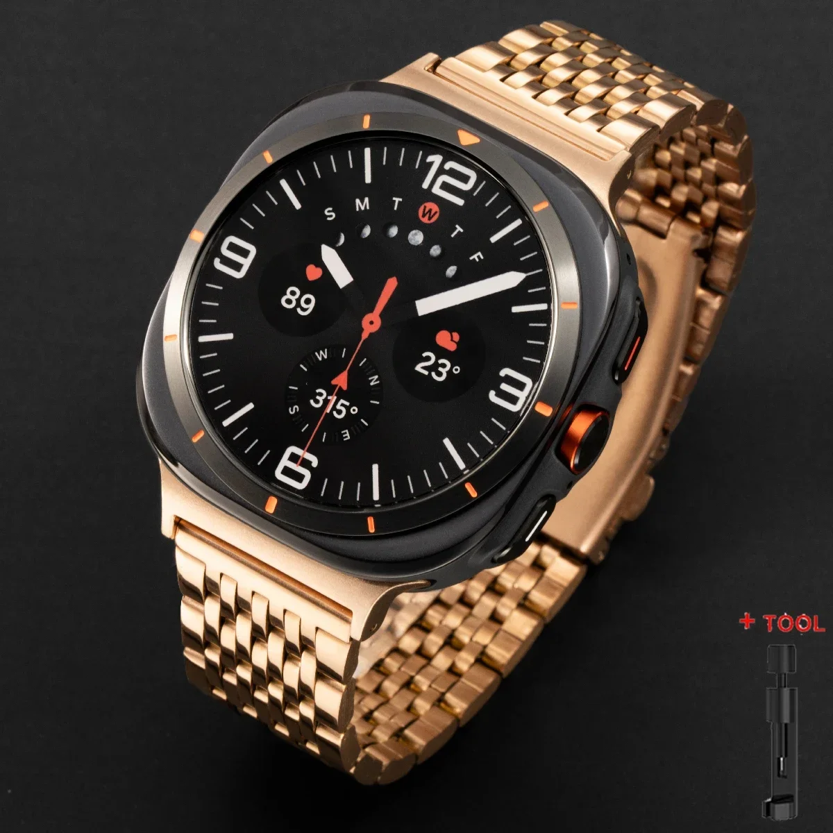 Quick Fit Stainless Steel Metal Band for Smartwatch - No Gap Bracelet Design