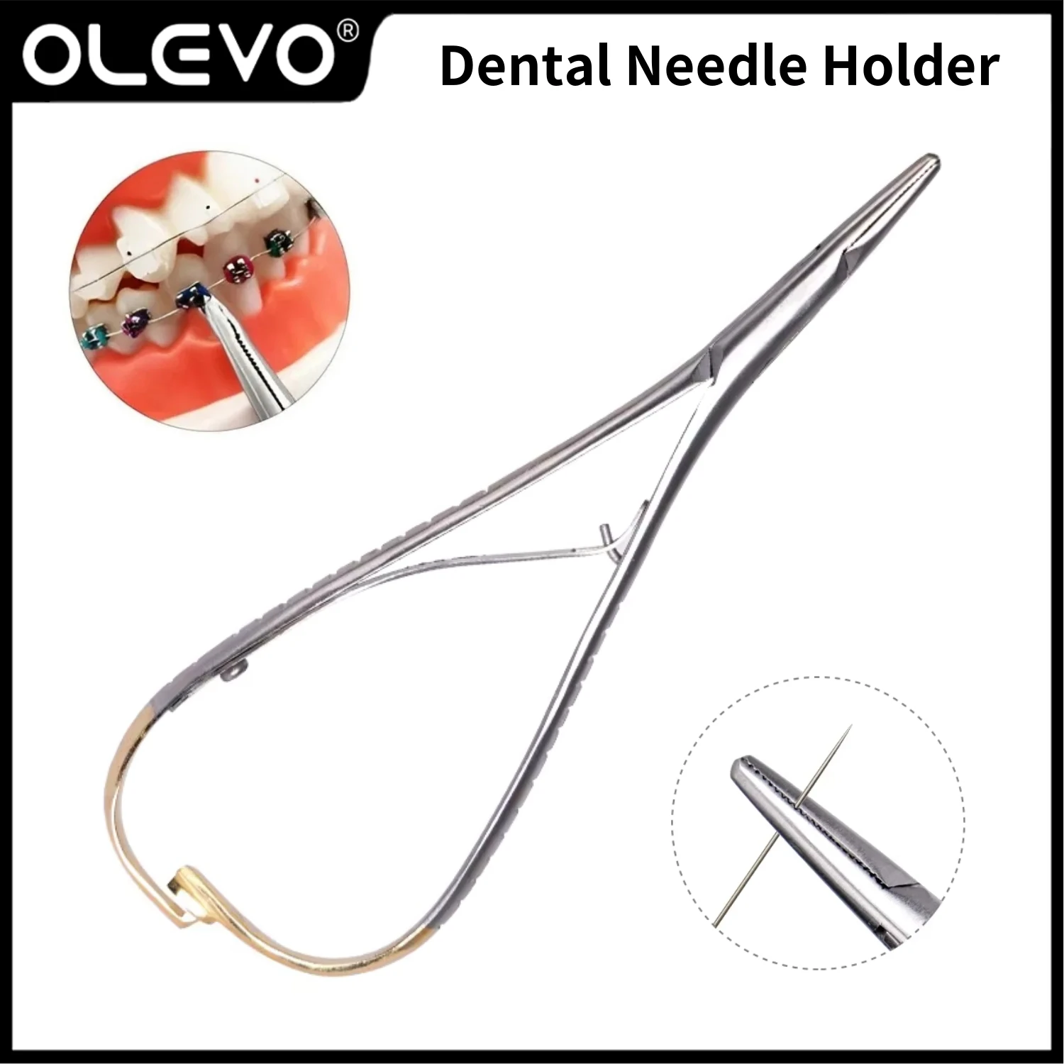 Pinza Mathieu Para Ortodoncia - 14 Cm, Acero Inoxidable, Punta Fina, Con Bloqueo, Para Laboratorio Dental