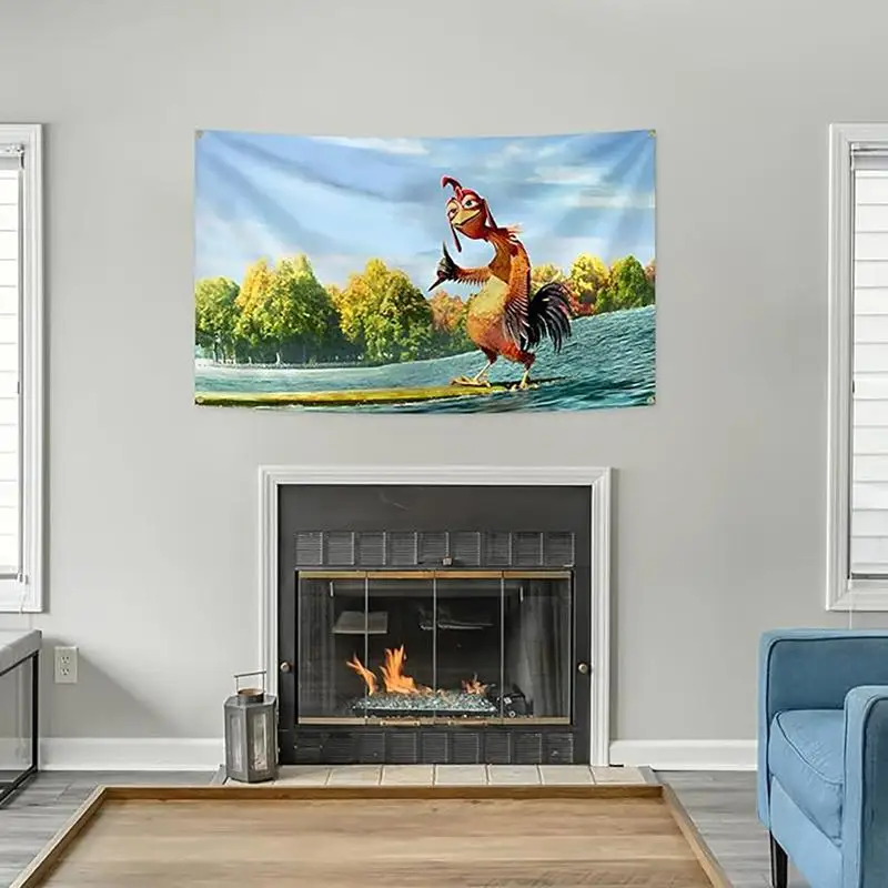 3x5ft Chicken Joe Funny Wall Flag-Durable Man Cave Decor with 4 Brass Grommets, Indoor/Outdoor College Dorm & Party Banner