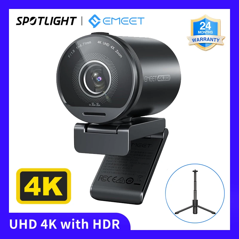 4K Webcam UHD Autofocus Live Streaming HDR Camera With Sony Sensor