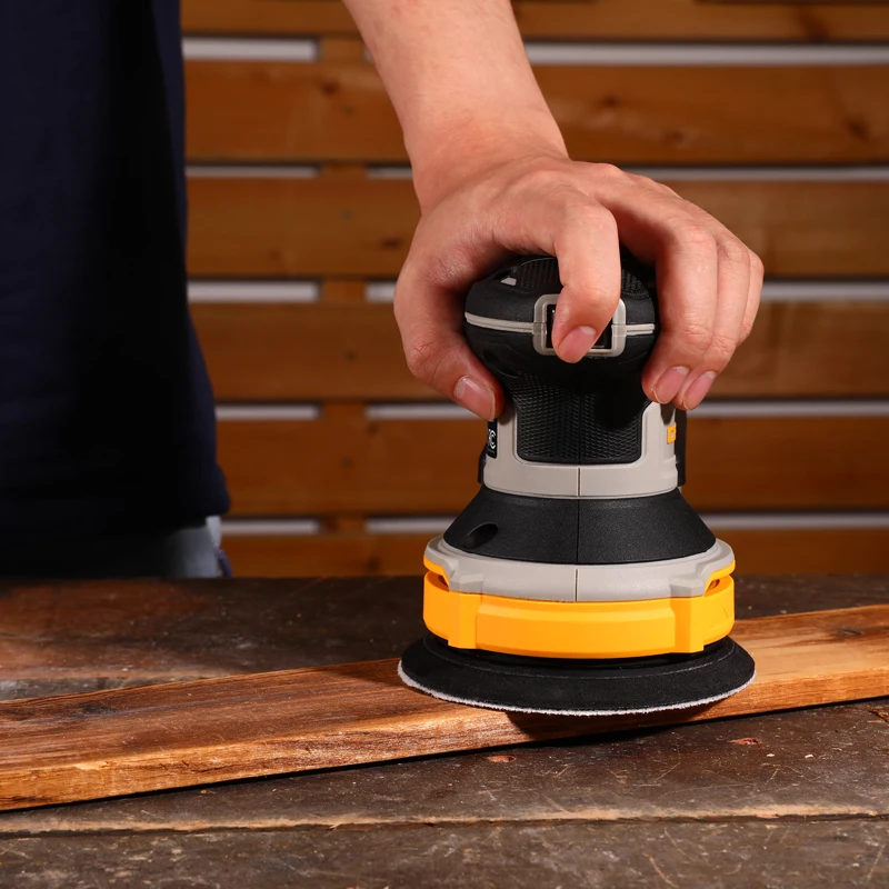 16 Pieces Sandpaper 125 mm Orbital Sander Sanding Pad Dust Collector 14000RPM 300W for household Wood and Steel Surf electric sander