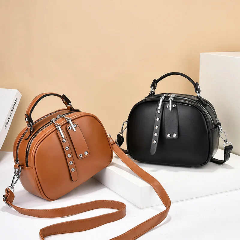 

RanHuang New 2024 Women's Fashion Small Handbags Pu Leather Shoulder Bags Female Designer Messenger Bags B282