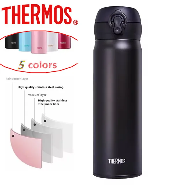 THERMOS – tasse sous vide Double couche en acier inoxydable, flacons isolés de prévention des fuites, bouteille d'eau Thermo de 350ml/500ml, gobelet thermique 1