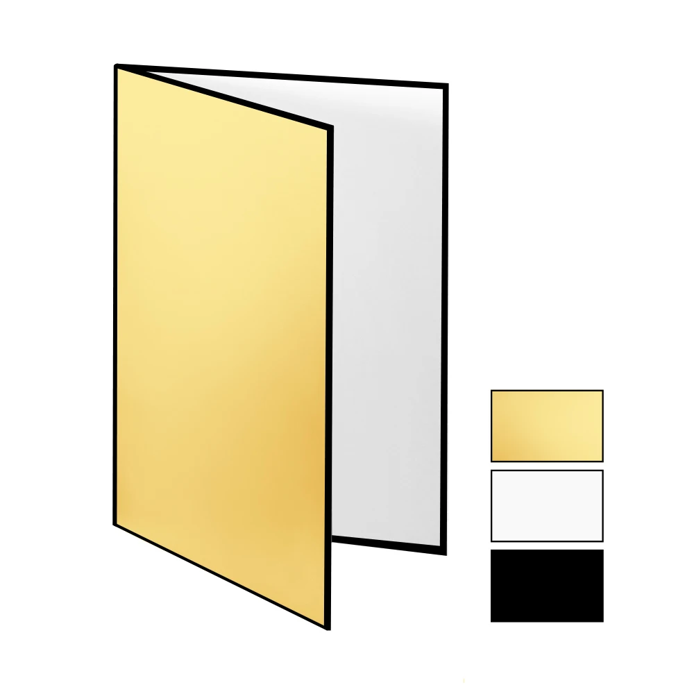 difusor de luz Plegable para fotografías de bodegones de Productos cartón para fotografía A3 / A4 Tablero de Doble Cara de Papel Grueso Blanco/Negro/Plateado 2 Piezas Reflector de luz 