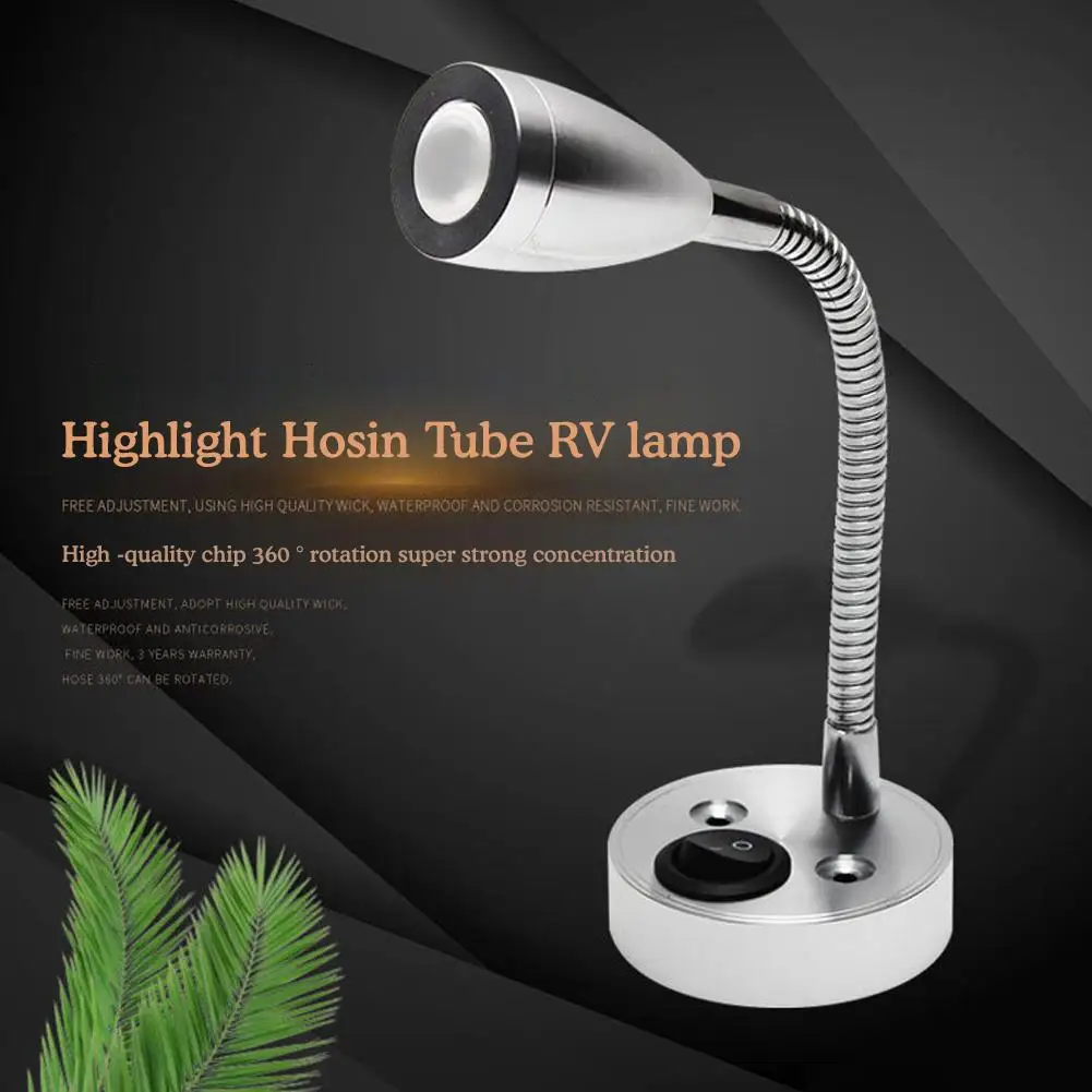 Aluminum LED Reading Light for RV Boat Yacht with USB Port