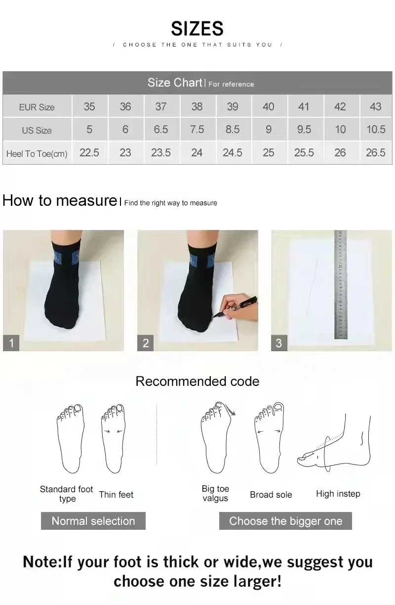 Heel Size Chart