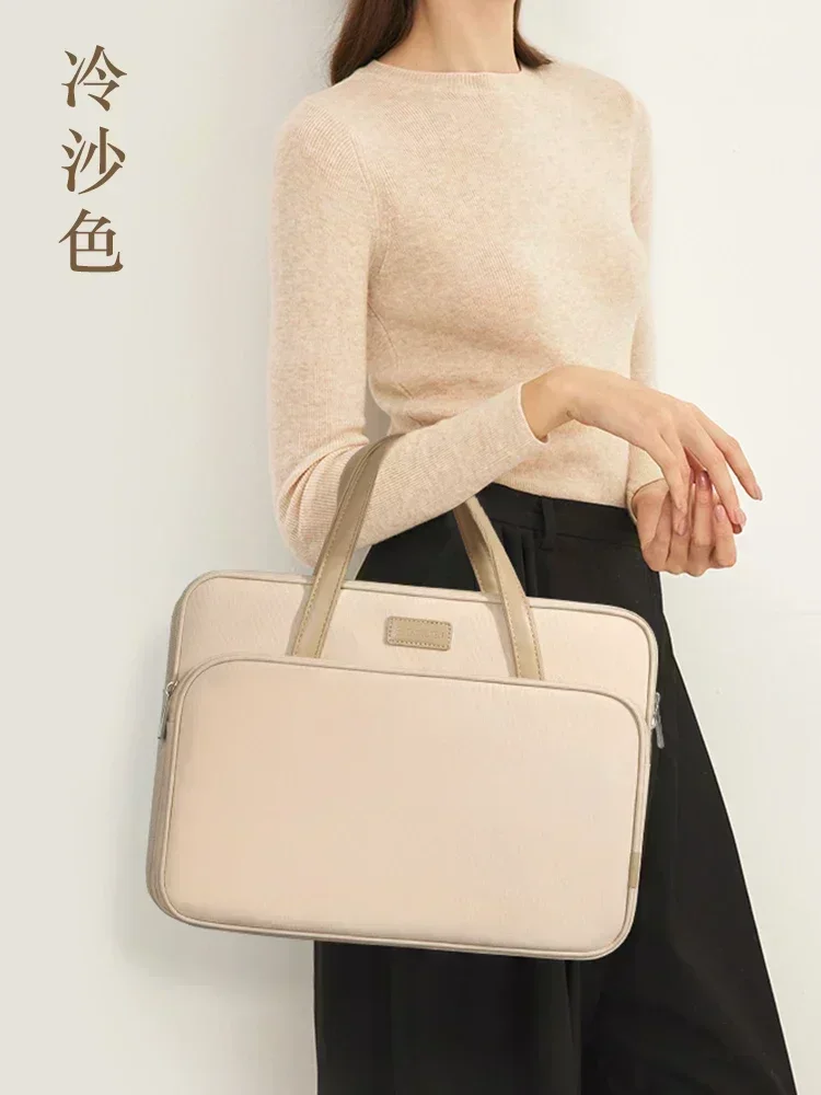 thumbnail image 1 of Bolsa para computadora portátil de 13,3, 13,6, 14, 15, 15,6 y 16 pulgadas para MacBook Air Pro, Xiaomi, Dell, HP, maletín de negocios para hombres y mujeres, funda para computadora portátil, 1 of 5