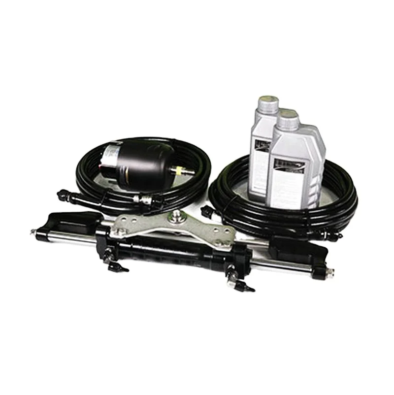 

Hydraulic steering system and Liquid Tie Bar Alignment Valve engine accessories for outboard engine