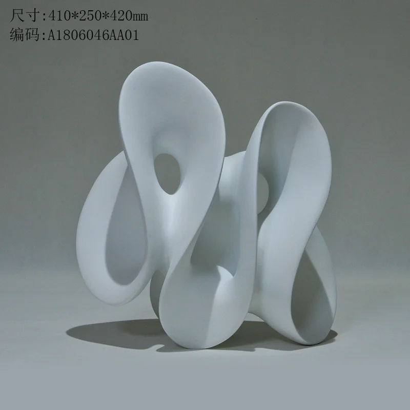 

Hotel, model room, living room simple sculpture. Modern abstract art decoration.