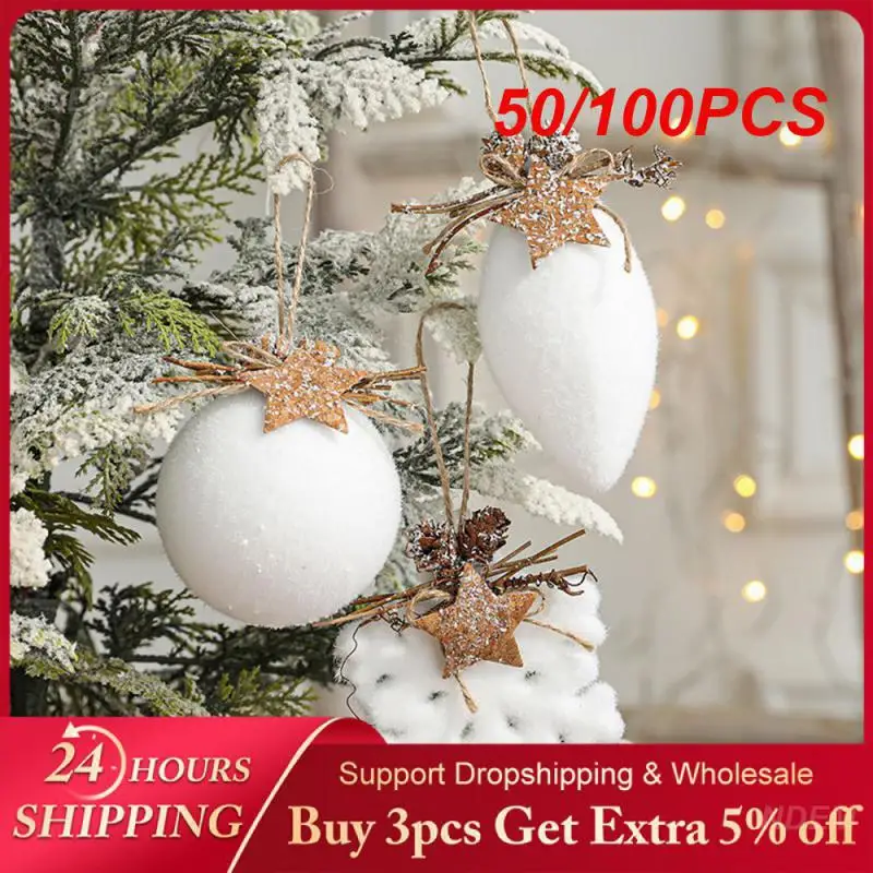 

50/100PCS Colored Balls The Decoration Is Beautiful And Generous Whimsical Light Snowflakes On The Christmas Tree