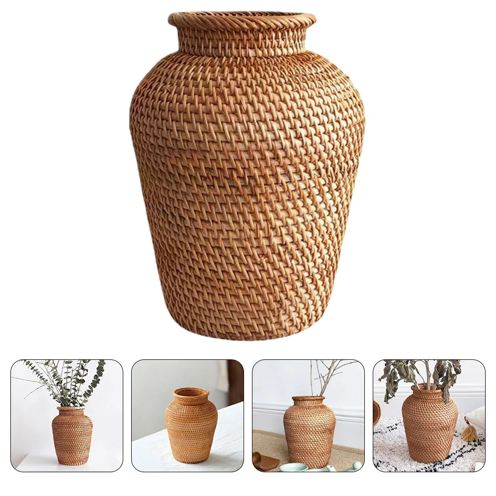 

Flower Arrangement Vase Rattan Woven Flower Decorative Vase Arrangement Vase Rattan Woven Flowers Basket Home Decorative Vase