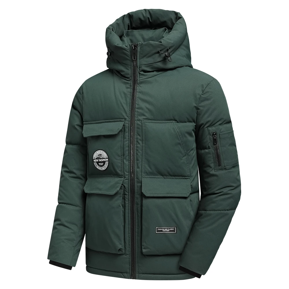 Men 2023 Winter Autumn New Vintage Warm Hooded Pocket Waterproof Parkas Jacket Coat Men Brand Classc Windproof Thick Parkas Men