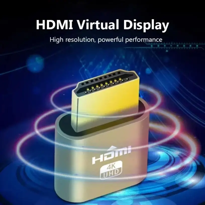 Dummy Plug Virtual Display Headless Ghost Display Emulator HDMI-compatible 4K DDC EDID Dummy Emulator Adapter image 2