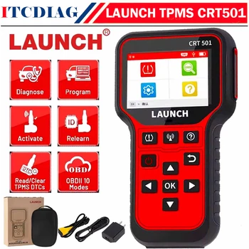 LAUNCH CRT 501 CRT501 PK TSGUN Tire Pressure Monitor System Activate Diagnostic Tool Read Write TPMS 433/315MHZ 2 In1 RF-sensors 1
