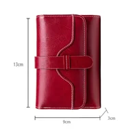 Genuine Leather Women's Purse Short Credit Card Holder Wallets Coin Handbag Wallet for Women Carteras Para Mujer ladies Purses - Image 5