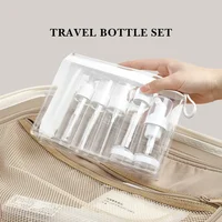 Travel Refillable Bottle Kit Portable PP Plastic Essence Shampoo Lotion Body Wash Container Portable on Airplane Compact