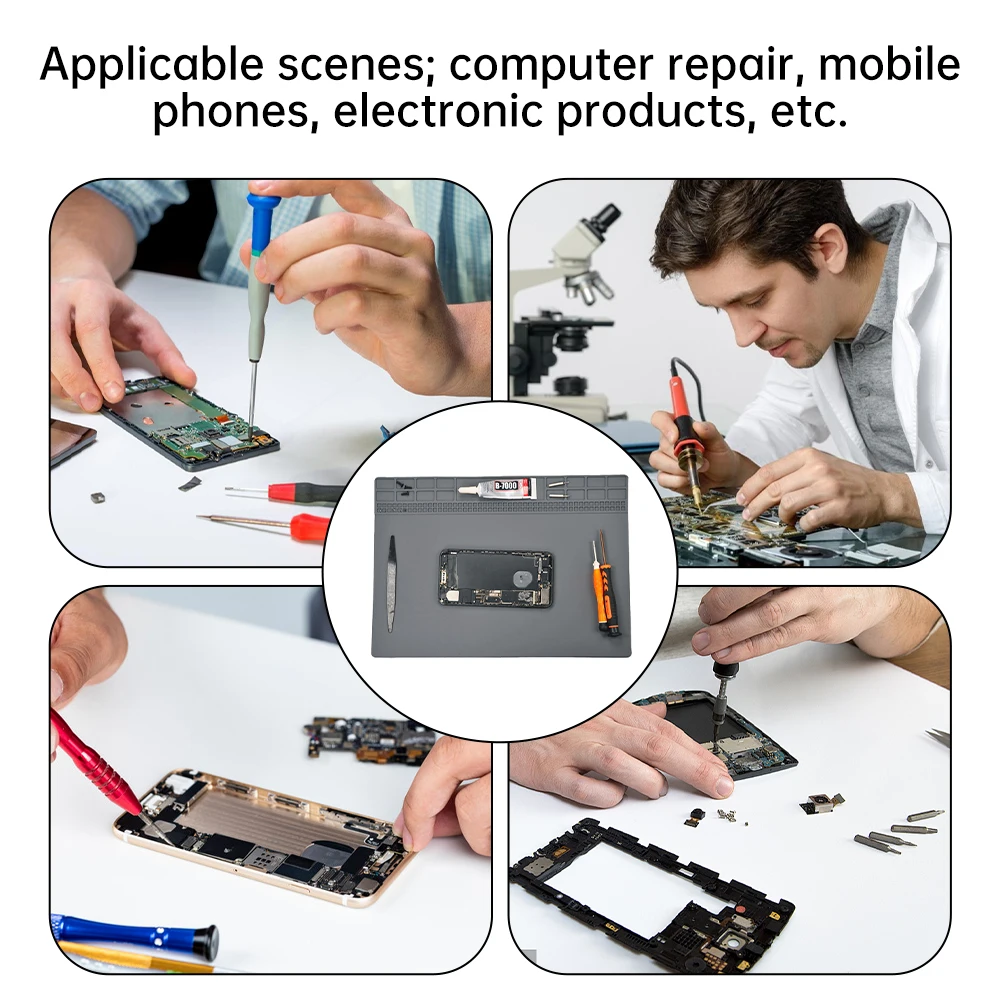 35X25cm Heat Insulation Working Mat Heat-resistant Repair Mat Soldering Iron Heat Gun Soldering Station Electronic Repair
