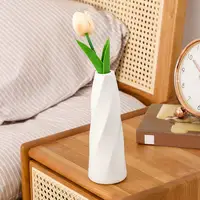 Imitation Ceramic Flower Vase Nordic Style PE Flower Container Floral Vase Concise Decor Vases For Dried Flowers Home Decor 1