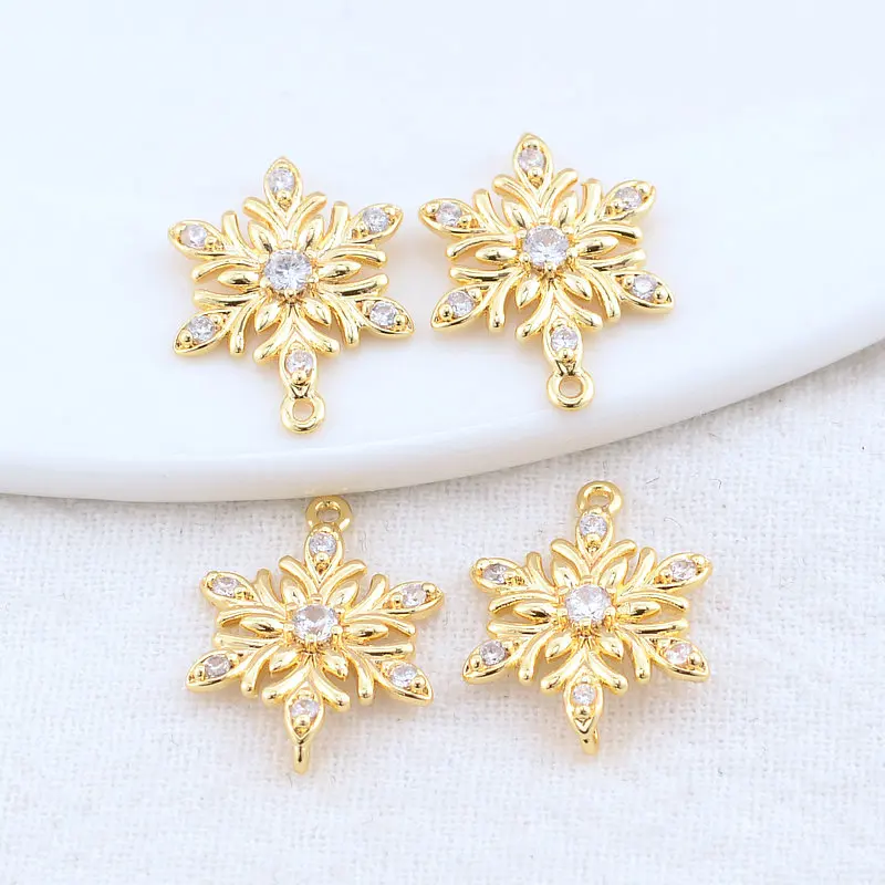 13x18MM 14K  ÷ Ȳ  2    ŷ Ʈ    ǰ Diy ׼