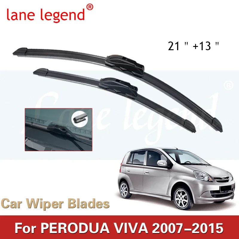 

For PERODUA VIVA 2007-2015 21"+13" Front Wiper Blades Brushes Cutter Accessories 2007 2008 2009 2010 2011 2012 2013 2014 2015